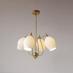 Lustra Chandelier en Céramique Canneleur Sculptural en Verre Élégant - Neutralighting
