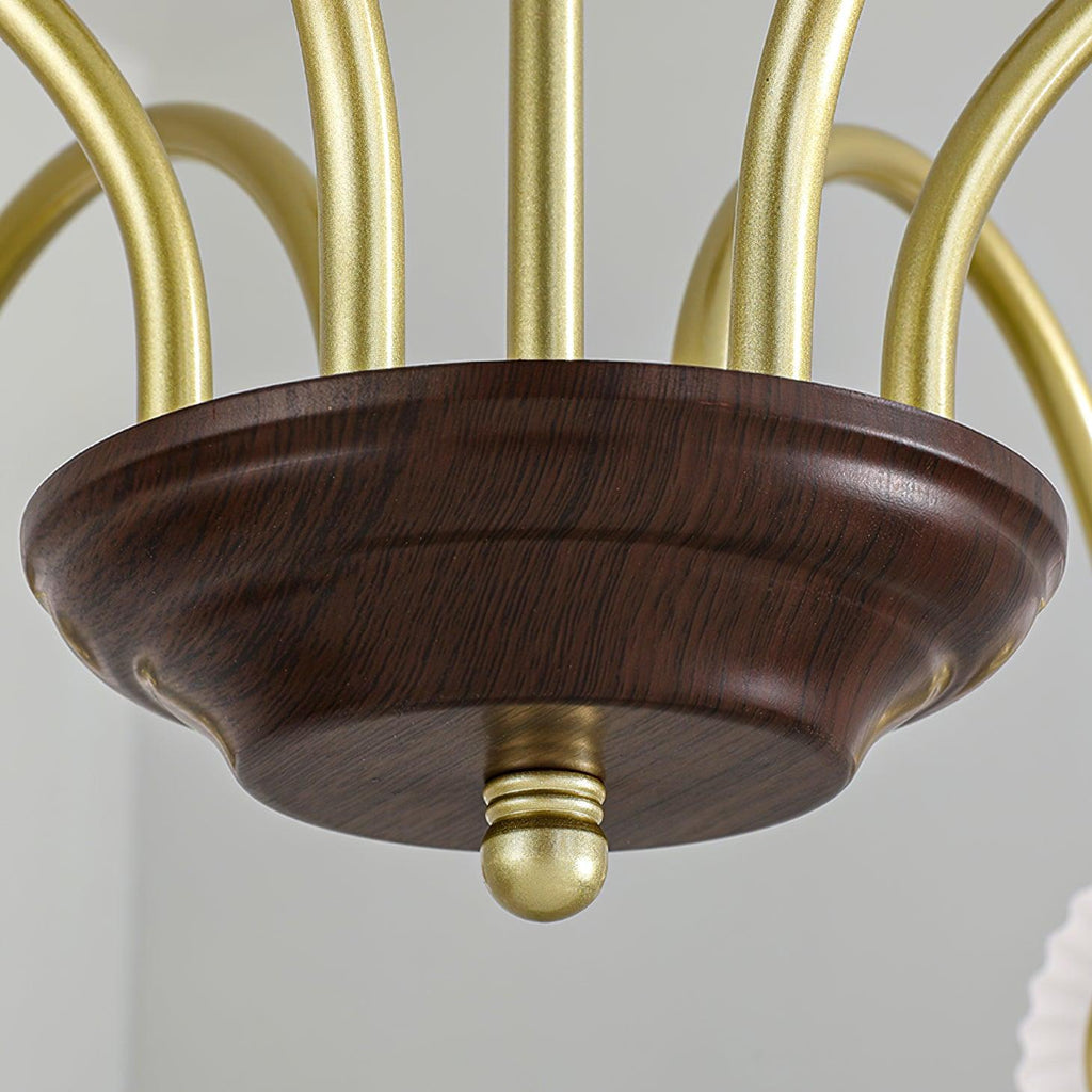 Lustra Chandelier Sculptural en Verre Canalisé - Neutralighting