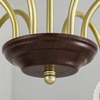 Lustra Chandelier Sculptural en Verre Canalisé - Neutralighting