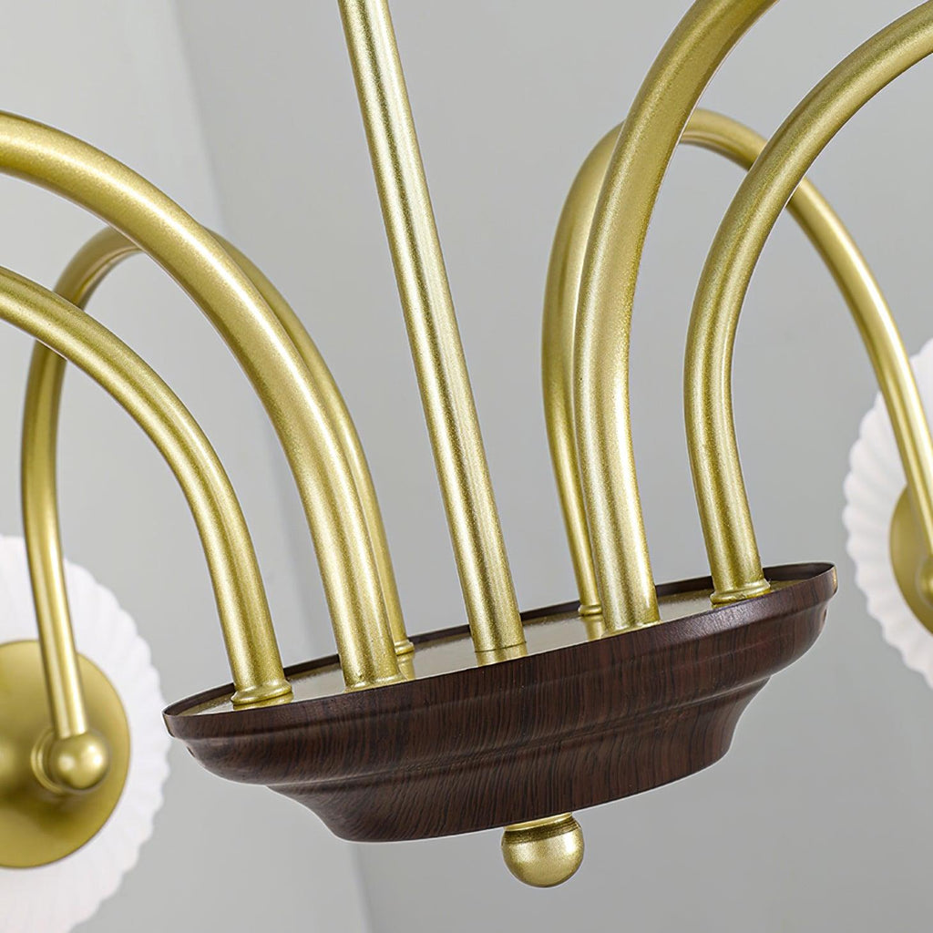 Lustra Chandelier Sculptural en Verre Canalisé - Neutralighting