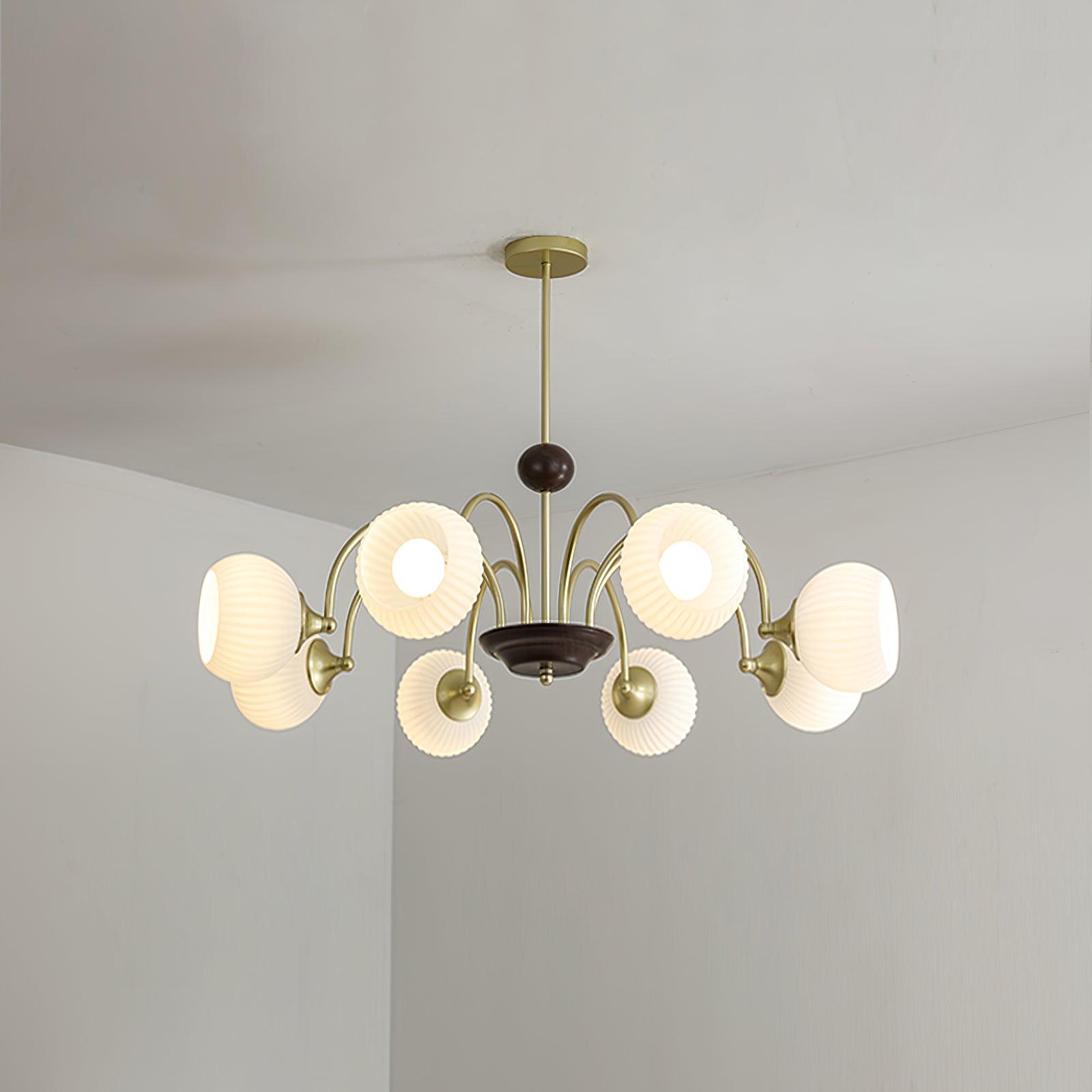 Lustra Chandelier Sculptural en Verre Canalisé - Neutralighting