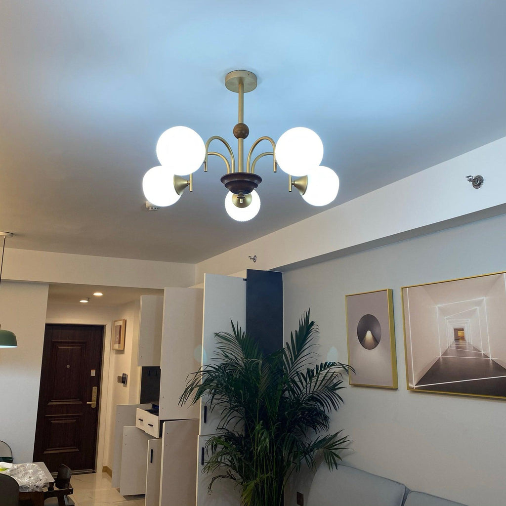 Lustra Chandelier Sculptural en Verre Canalisé - Neutralighting