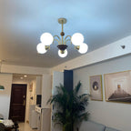 Lustra Chandelier Sculptural en Verre Canalisé - Neutralighting