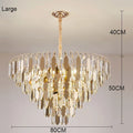 Lustre — Moderne en cristal doré à LED design élégant pour intérieur
