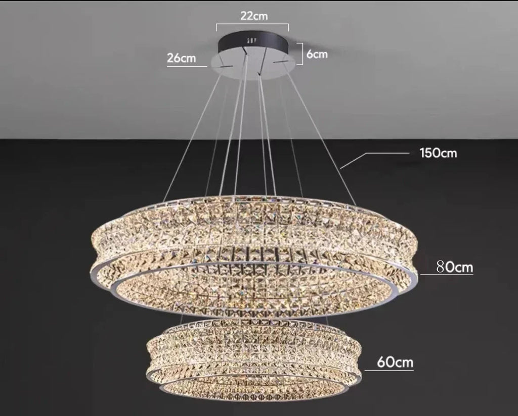 Lustre — De luxe en cristal pour restaurant bar et hôtel intérieur