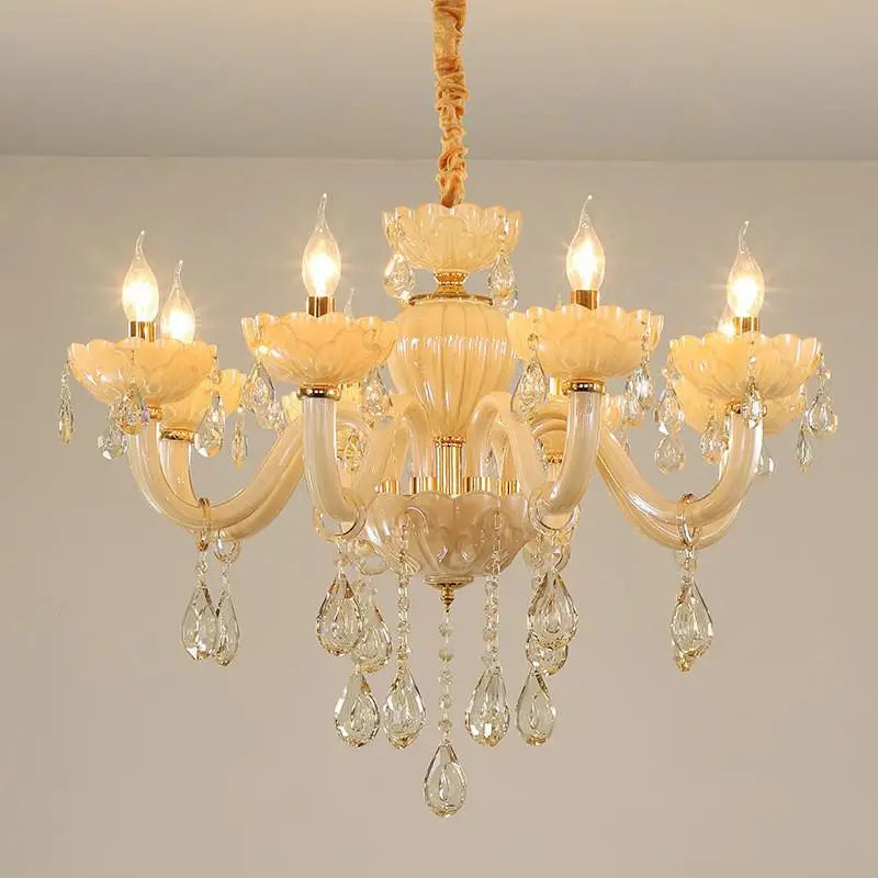 Lustre — En cristal moderne pour décoration intérieure avec éclairage LED