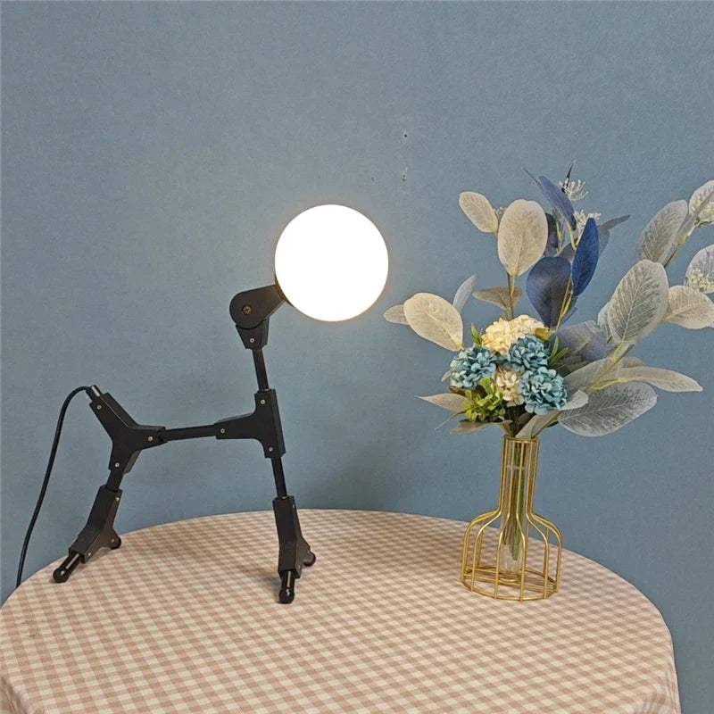 lampe de sol art abstrait animaux fer décoration nordique