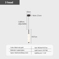 Suspension — En verre nordique LED cuivre vent gourde 3-8 tête chevet suspendu décor lampe pour étude chambre salon éclairage