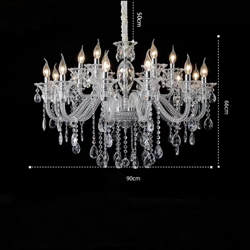 Lustre — Moderne en verre cristal pour espace de luxe