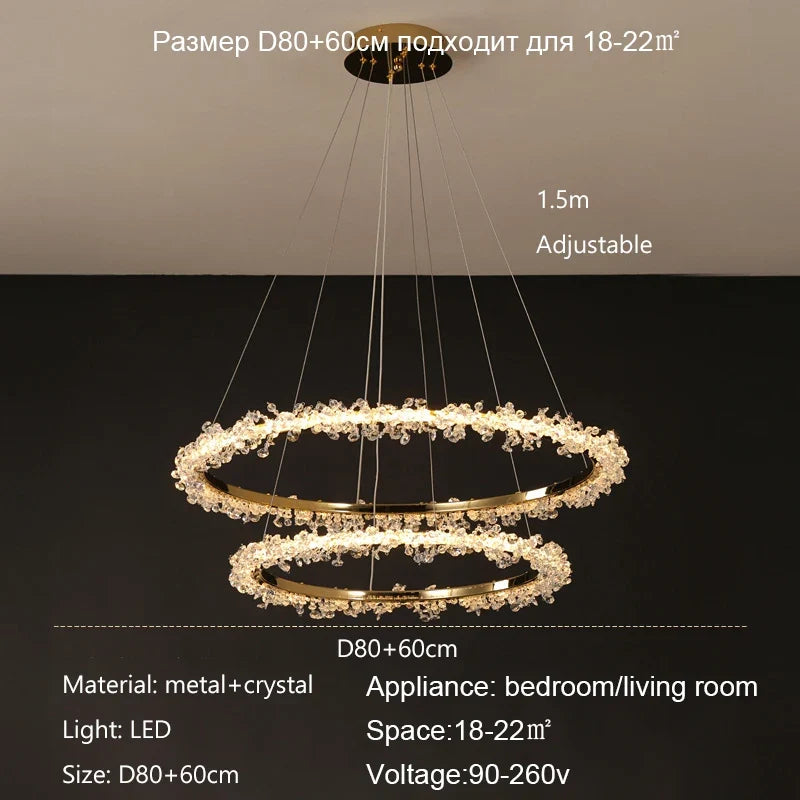 Suspension — Moderne en cristal de luxe suspension décorative