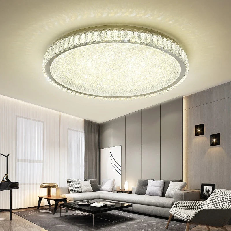 Plafonnier — LED rond moderne en cristal pour restaurant hôtel 2022