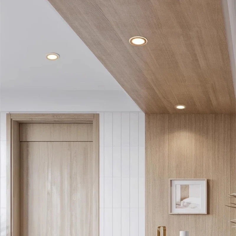 Plafonnier — LED encastré Ultra-mince en Grain de bois
