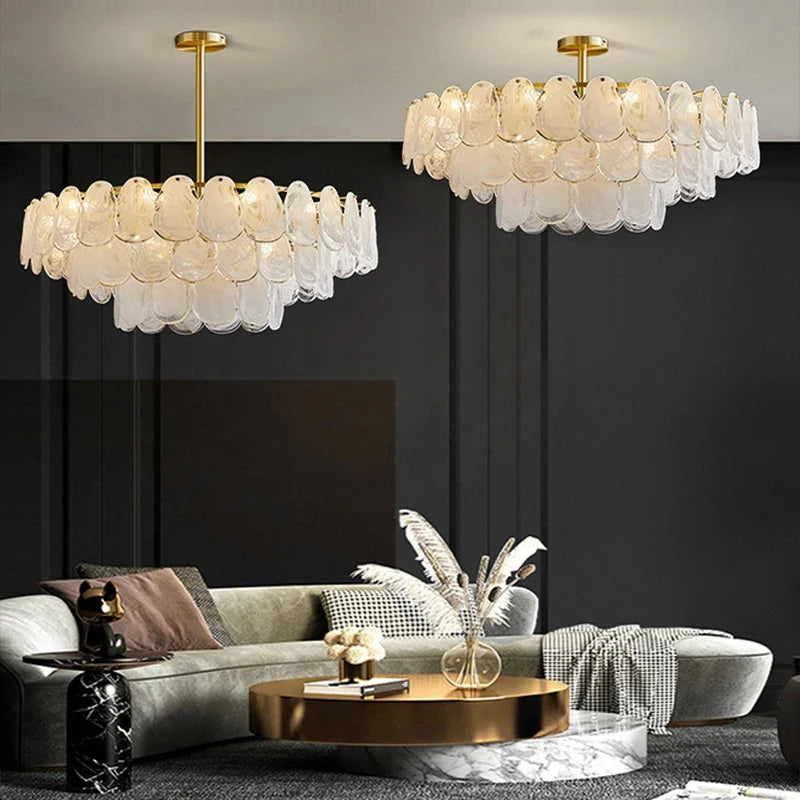 Lustre — Suspendu en verre design nuage créatif moderne
