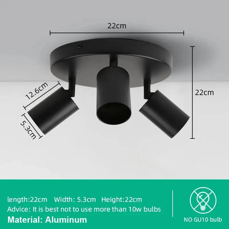 Spot — LED sur rail pour éclairage intérieur remplaçable