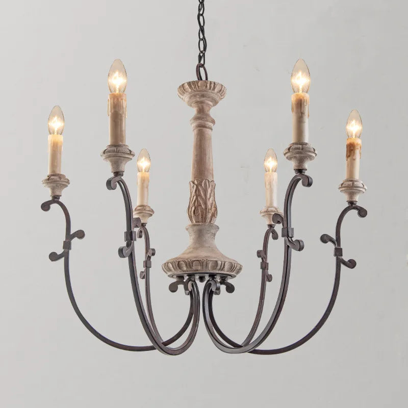 Lustre — Rétro en bois pour décoration intérieure élégante et raffinée