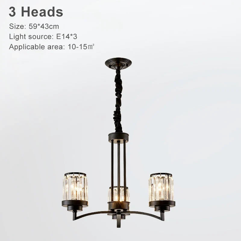 Lustre — En cristal rétro américain design chic pour décoration intérieure