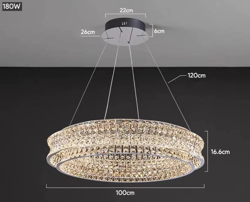 Lustre — De luxe en cristal pour restaurant bar et hôtel intérieur