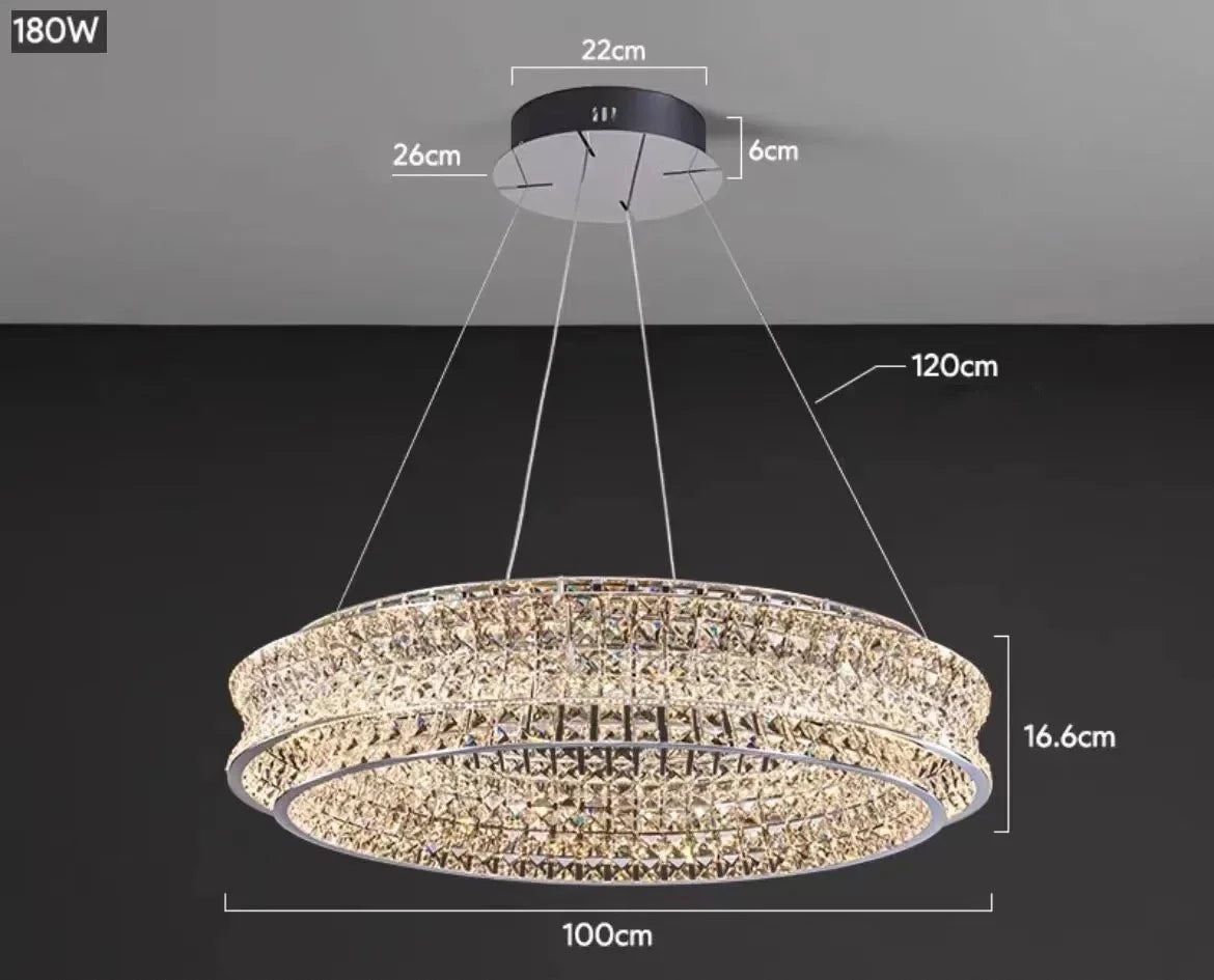 Lustre — De luxe en cristal pour restaurant bar et hôtel intérieur