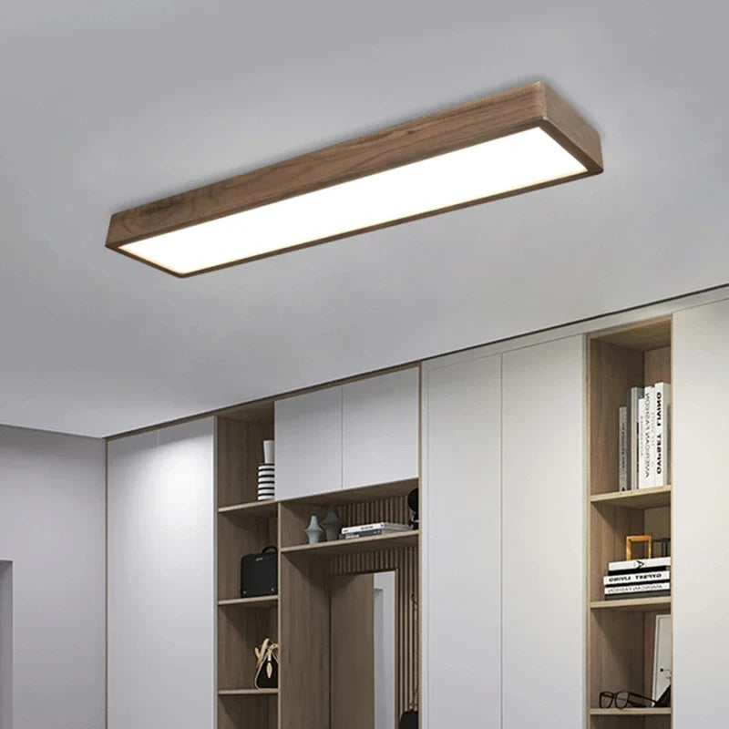 Plafonnier — Carré à LED moderne en bois pour intérieur