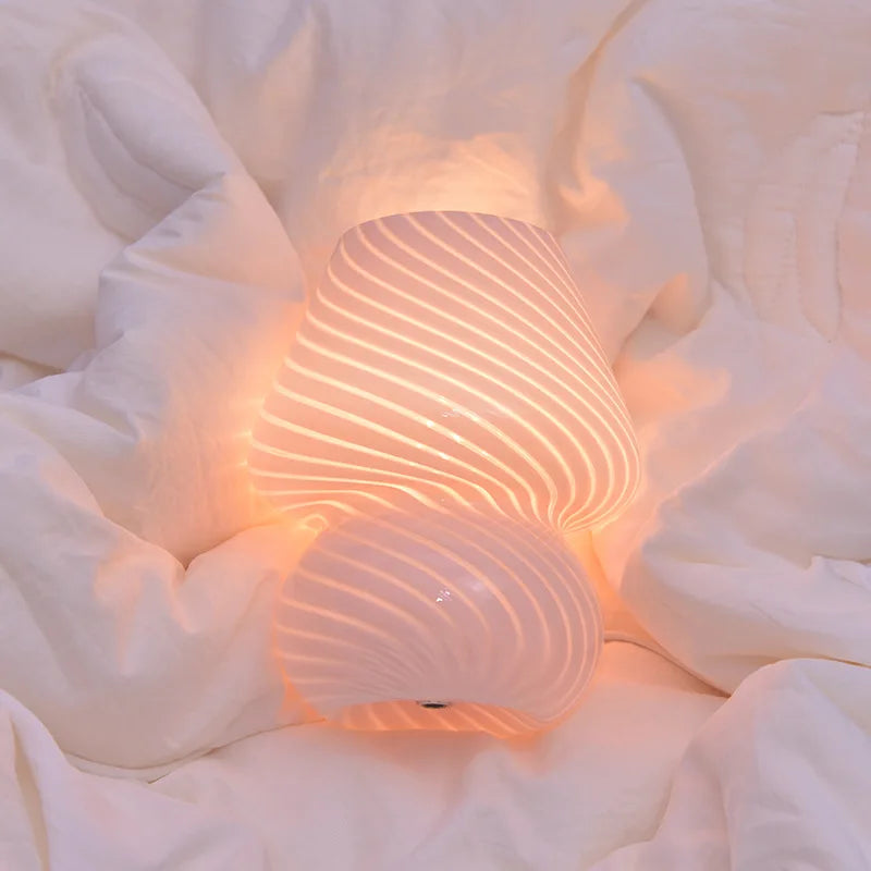 Lampe de bureau LED en verre