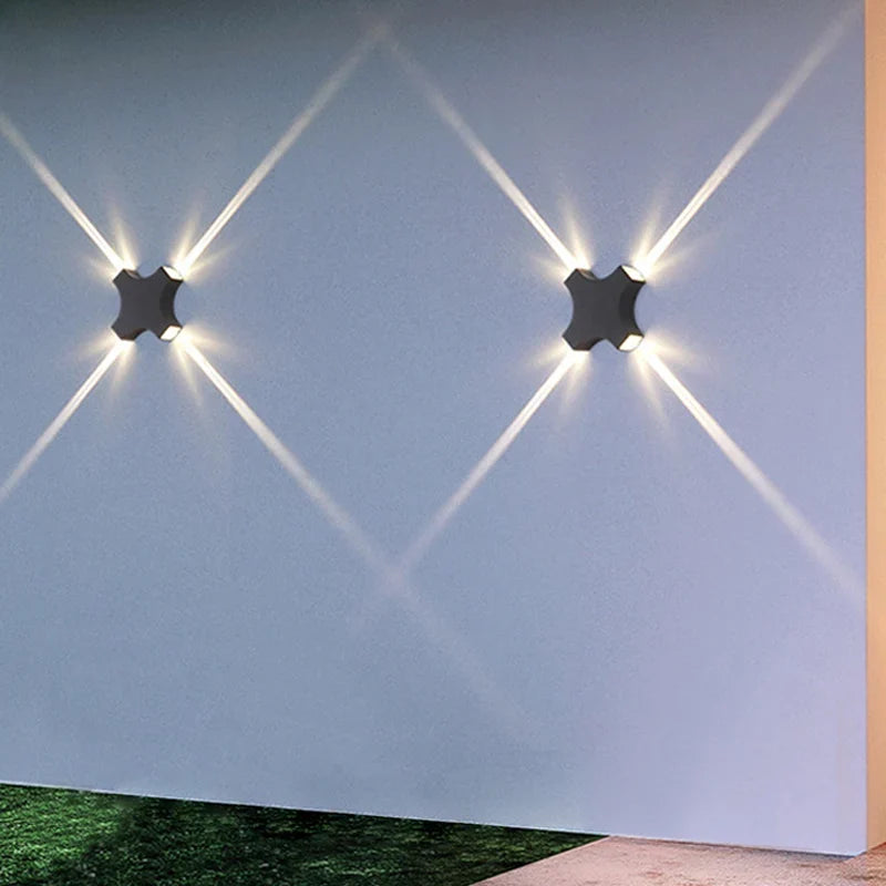 Applique murale — LED étroite à quatre faisceaux pour éclairage extérieur jardin