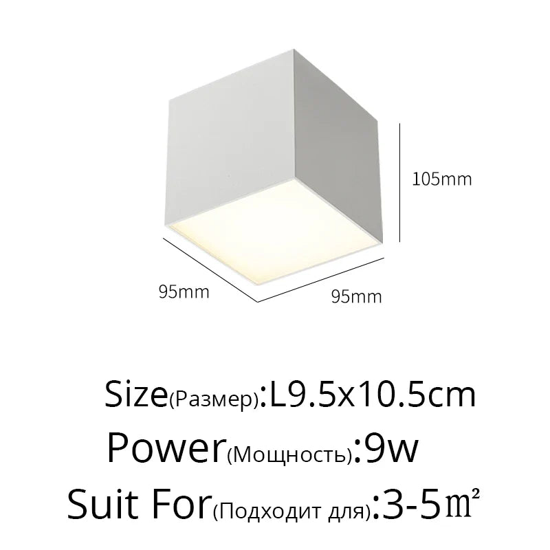 Plafonnier — LED créatifs en acrylique blanc et noir