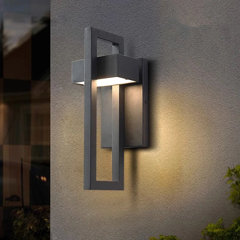 Applique murale — Extérieure en métal géométrique IP65 étanche