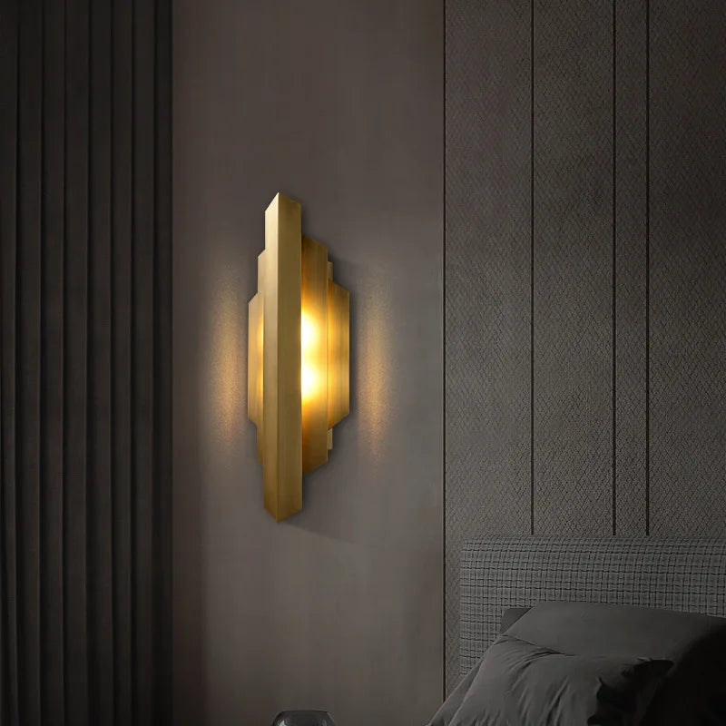 Applique murale — Moderne en acier inoxydable doré pour intérieur