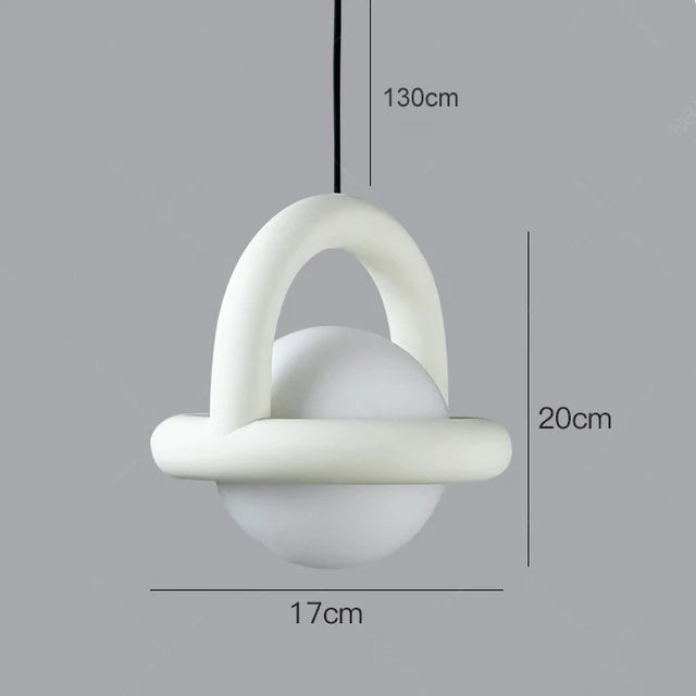 Suspension — Nordique Simple Ballon Suspension Lampe Jupiter Boule Lampe Chambre Chevet Balconbar Café Petite Suspension Art Designer Lustre