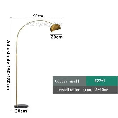 Lampadaire arc en métal LED décoration galvanoplastie – Séliane Épure