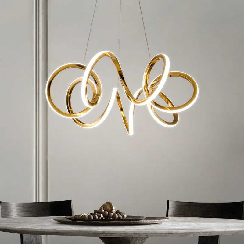 Lustre — Moderne 	 avec lampes LED suspendues en silicone