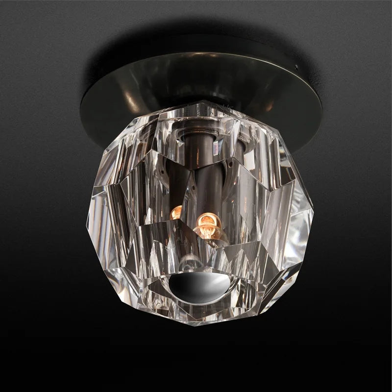 Plafonnier nordique en cristal pour décoration intérieure élégante Éden Essor - Reflets Étincelants & Décor Élégant