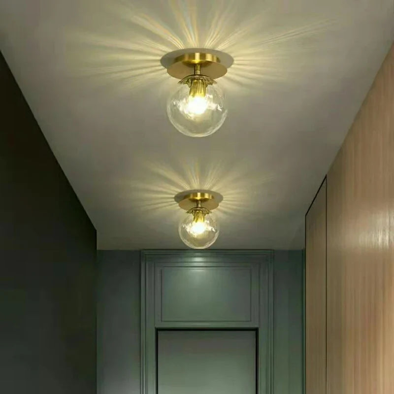 Plafonnier — LED boule en verre moderne