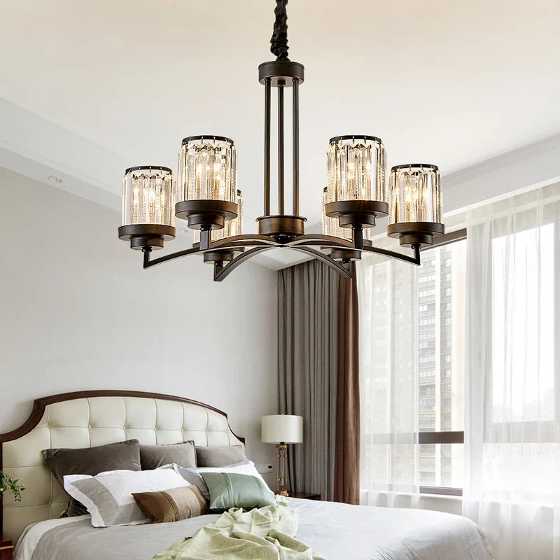 Lustre — En cristal rétro américain design chic pour décoration intérieure