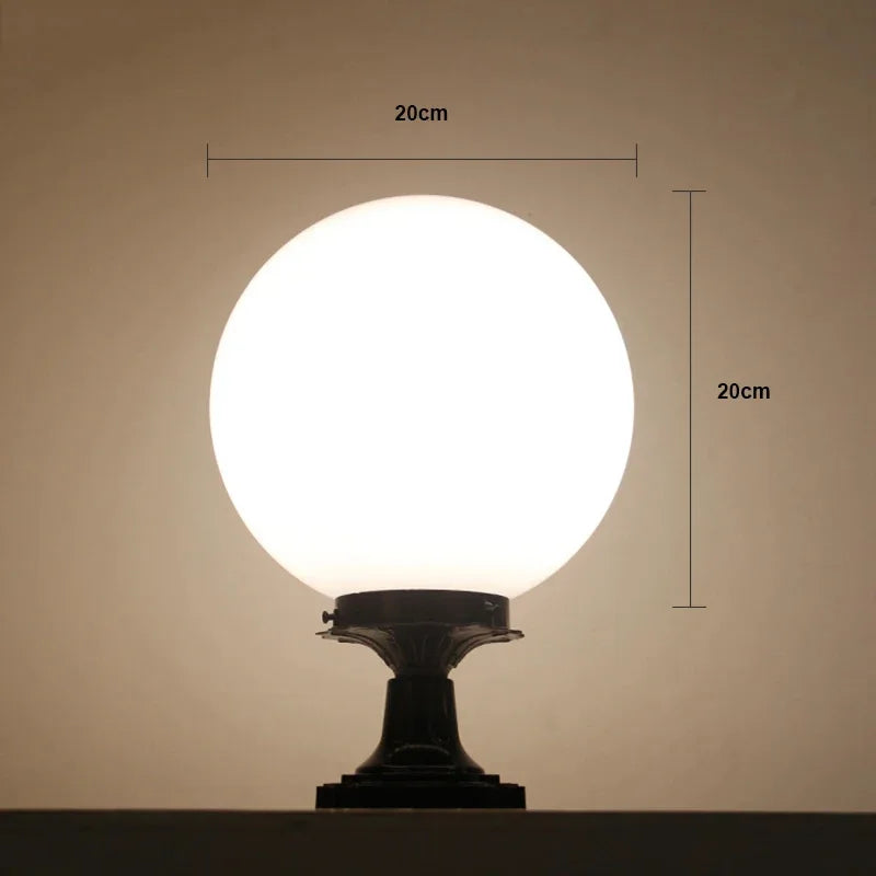 lampe pilier extérieure boule décorative pour éclairage jardin