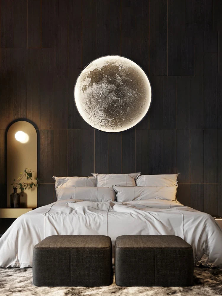 Applique murale — Lune moderne lampe décorative minimaliste à LED