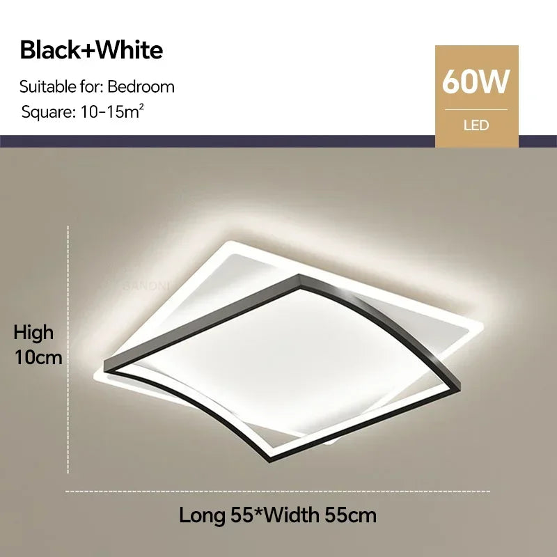 Plafonnier led moderne luminaire décoratif intérieur design élégant Honoré Éclaircie - Présence Moderne & Harmonie Intérieure