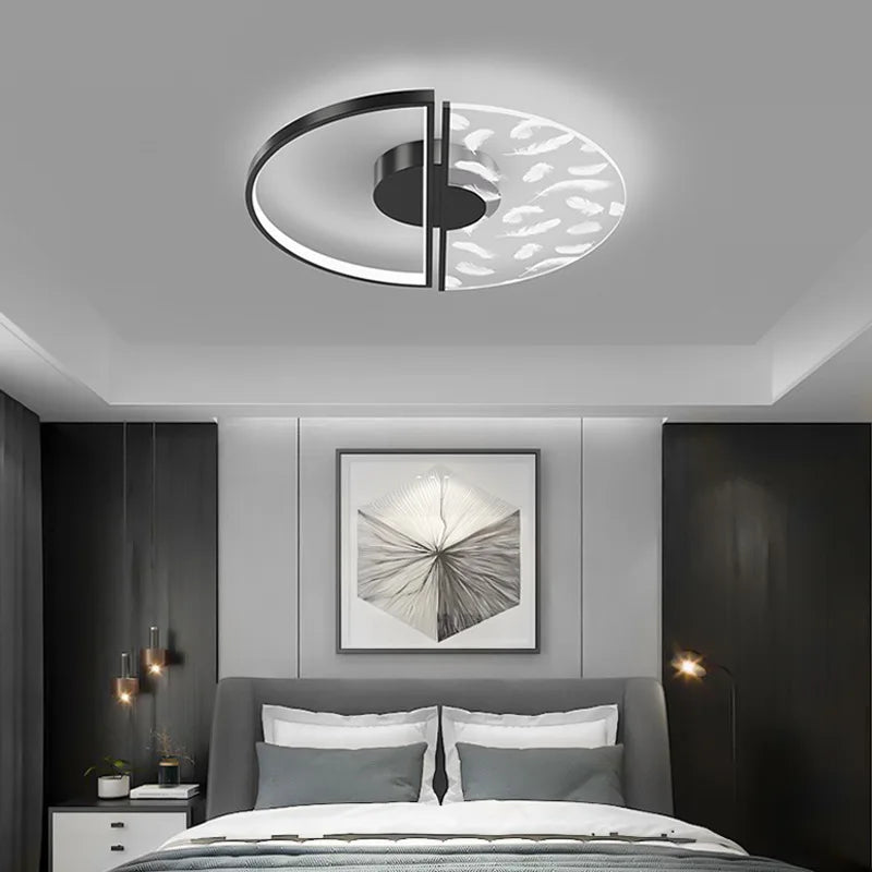 Plafonnier led moderne pour décoration intérieure et éclairage élégant Samia Volute - Une Note Actuelle dans le Décor