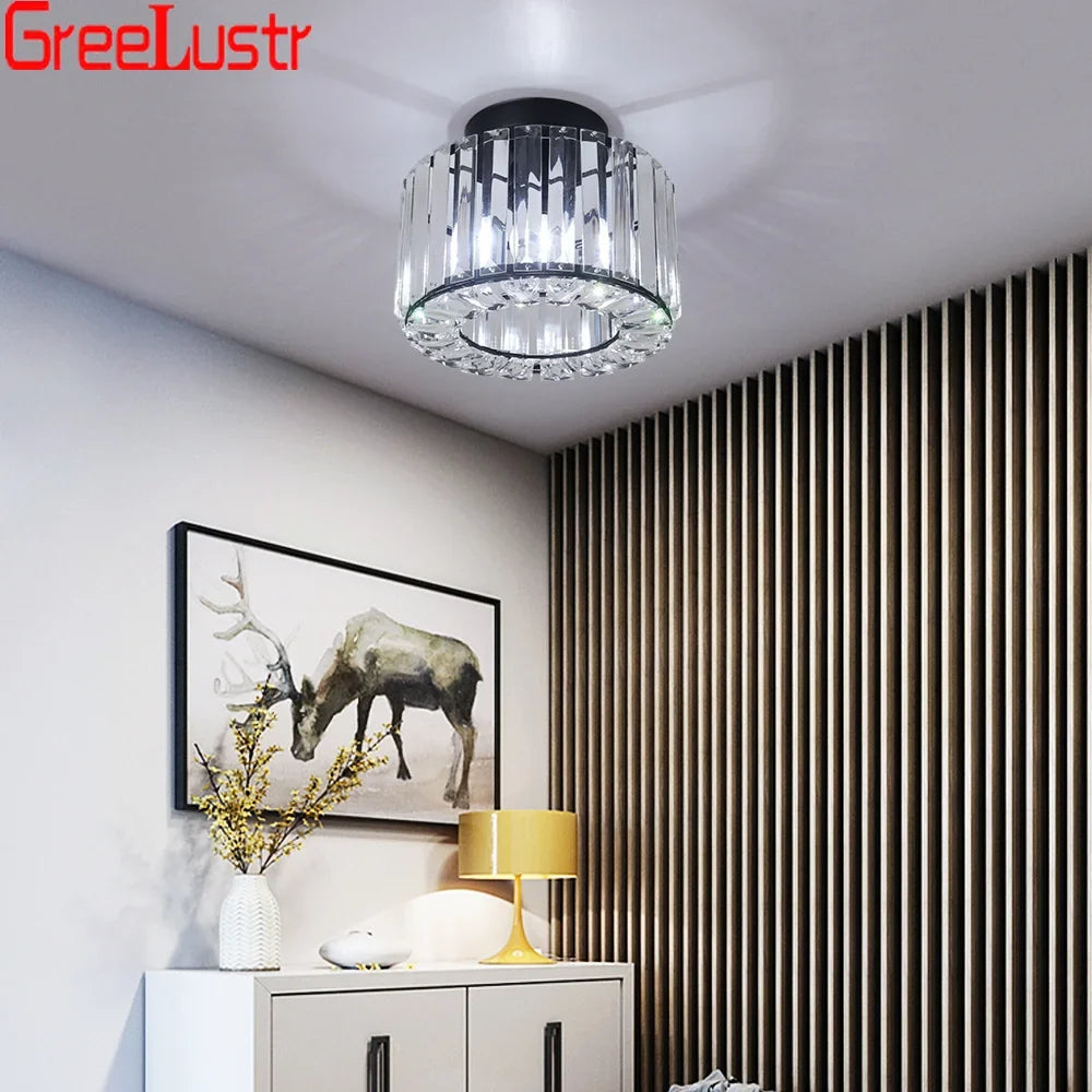 Plafonnier moderne en cristal avec led Félicie Prélude - Éclat du Cristal & Décor Singulier
