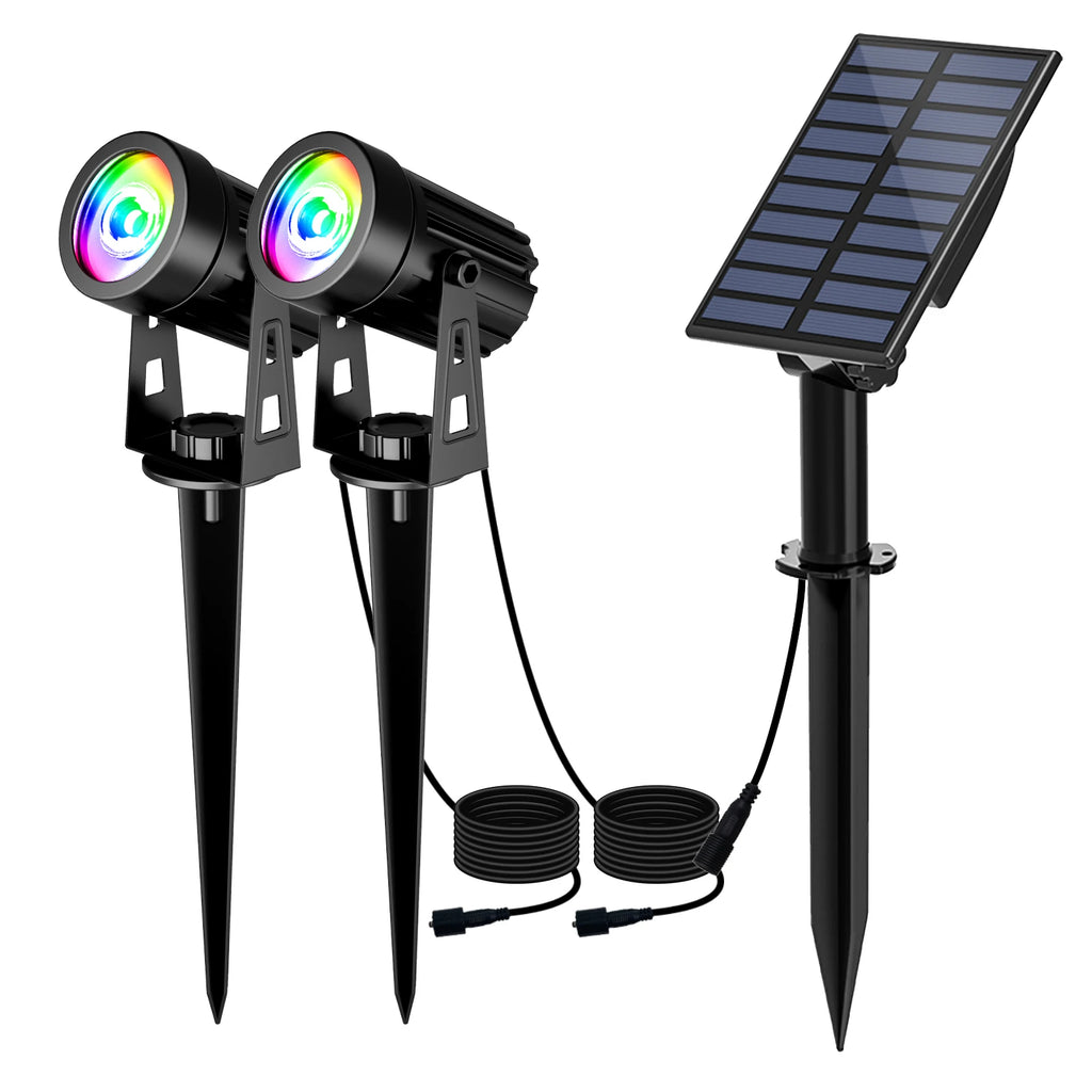 Spot solaire LED extérieur, blanc chaud, blanc froid ou RVB, IP65 – Luméria
