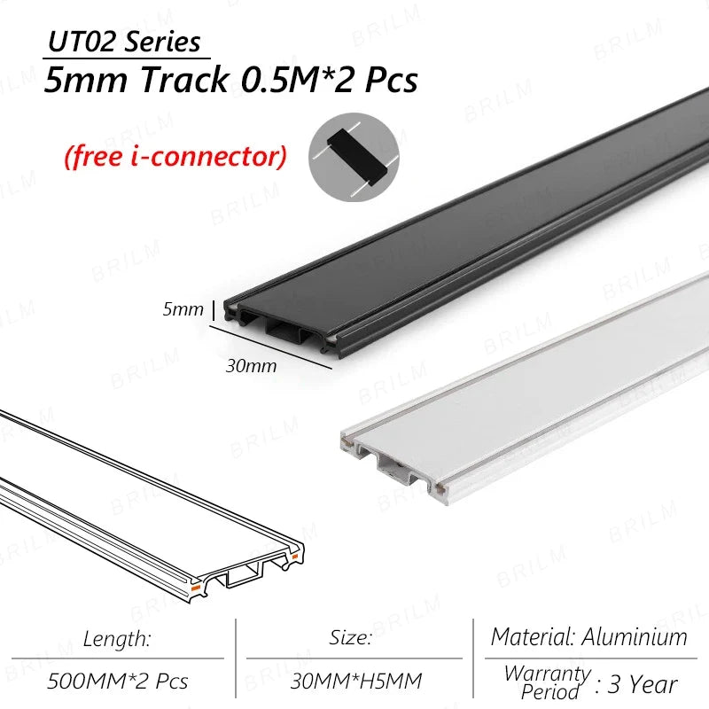 Luminaire — Rail d'éclairage magnétique ultra fin montage en surface pour magasin