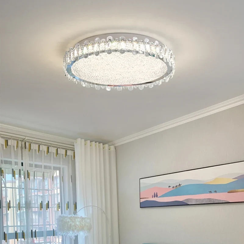 Plafonnier — LED rond moderne en cristal pour restaurant hôtel 2022