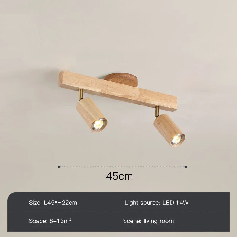 Lustre Grain de bois Led avec projecteur pour salon chambre plafonniers éclairage décor noir Lustre cuisine luminaire Lucille Rive - Un Accent Raffiné au Quotidien
