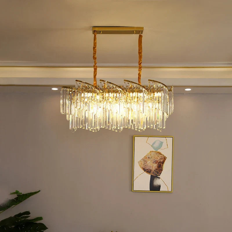 Lustre — En cristal de luxe spirale postmoderne décoratif