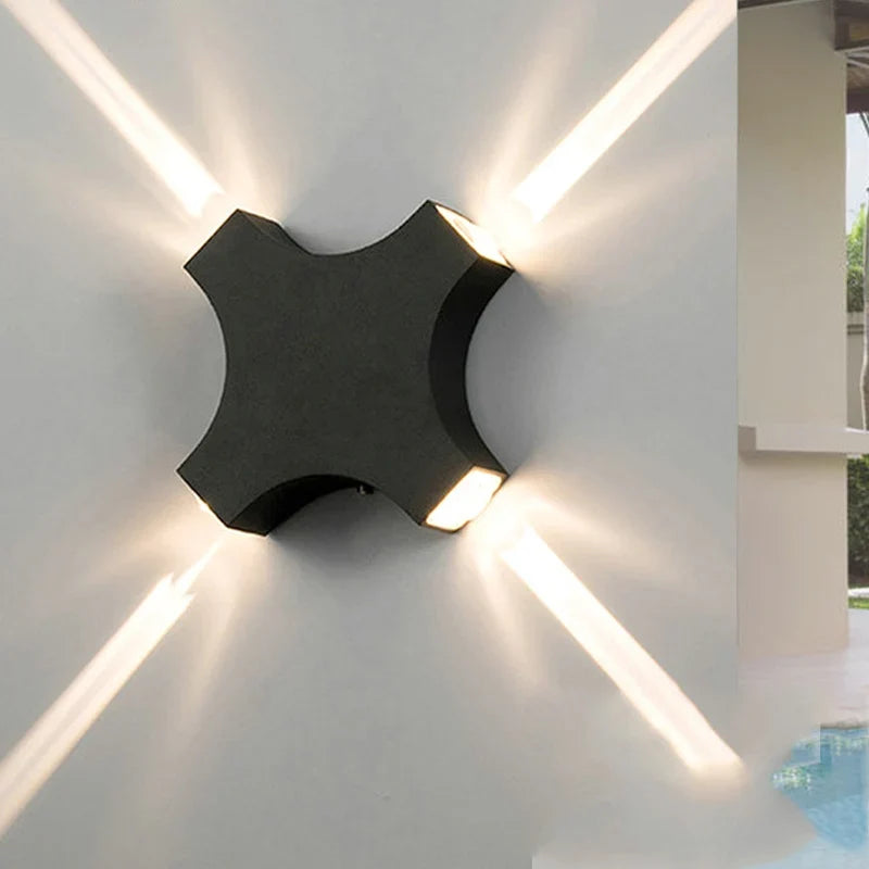 Applique murale — LED étroite à quatre faisceaux pour éclairage extérieur jardin