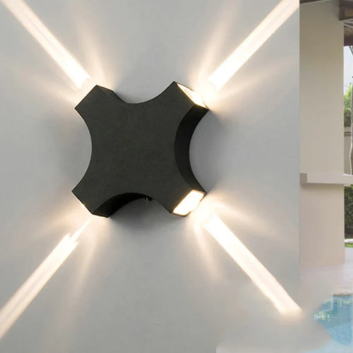 Applique murale — LED étroite à quatre faisceaux pour éclairage extérieur jardin