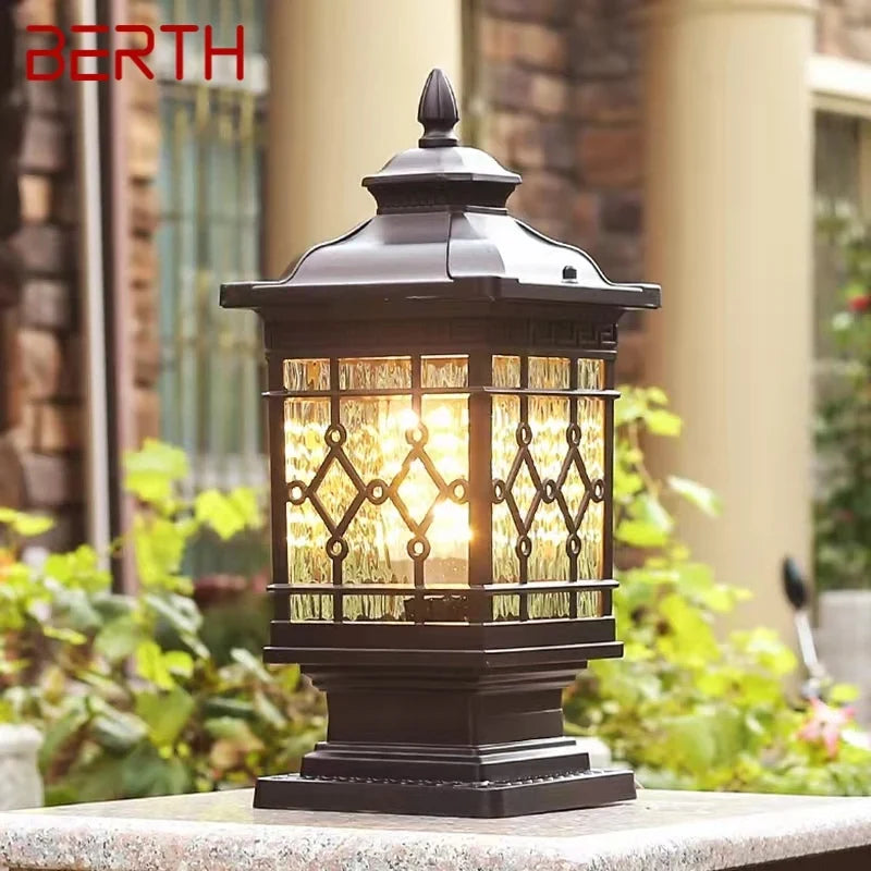 Lampadaire — Extérieur classique éclairage LED étanche pour jardin rétro