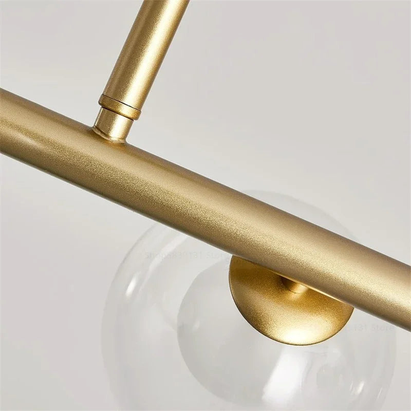 Lustre — LED moderne avec lampes à billes en verre nordique