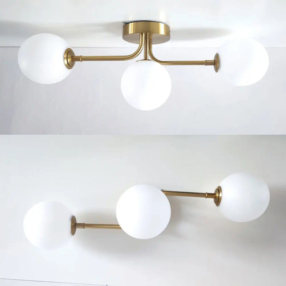 Plafonnier — Boule simple en acrylique pour divers espaces