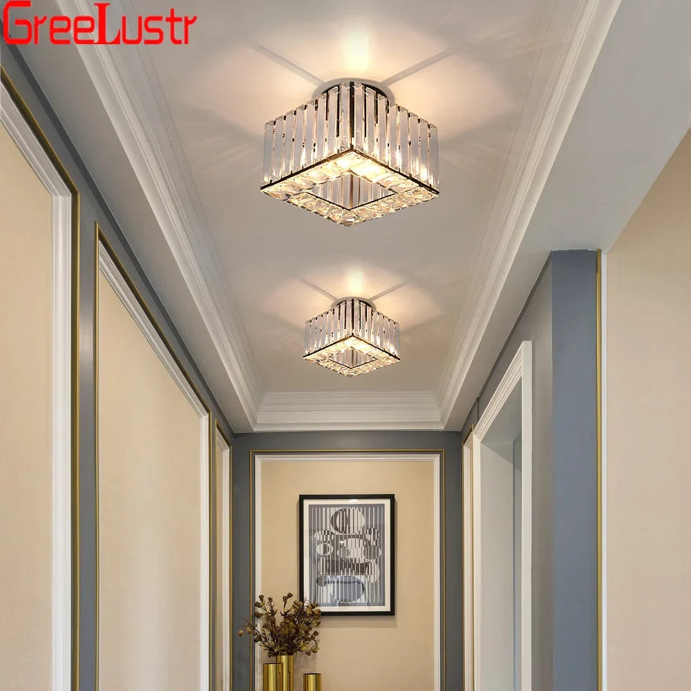 Plafonnier moderne en cristal avec led Félicie Prélude - Éclat du Cristal & Décor Singulier